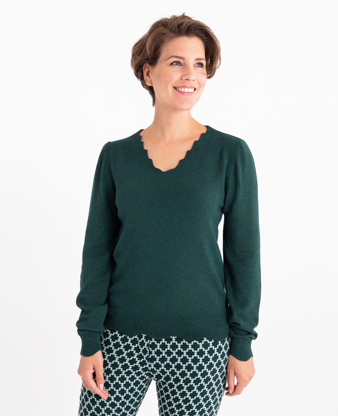 Je m'appelle Tops Pull | Bottle Green