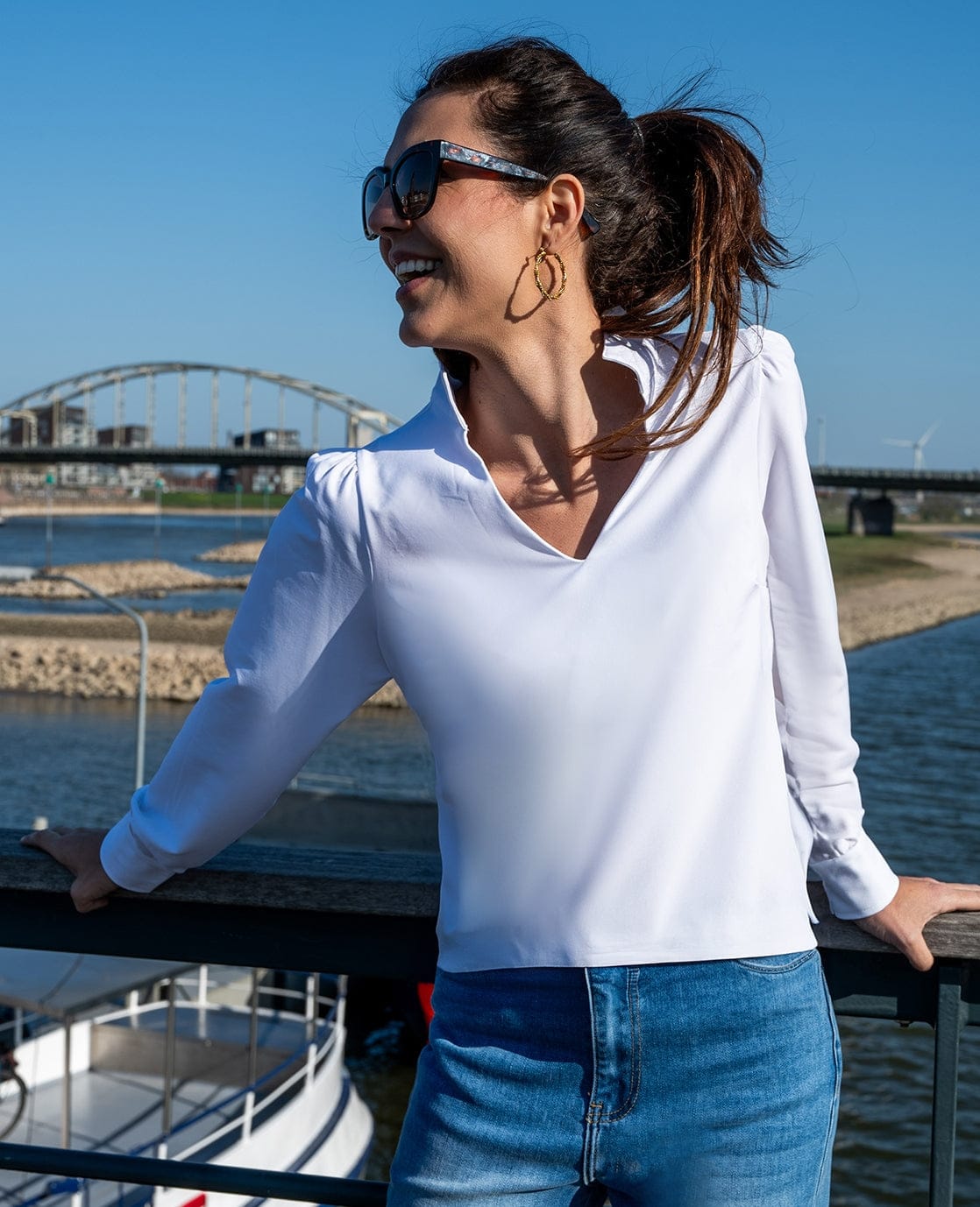 Je m'appelle Tops Wit / XS Top Nadine Travel | Wit