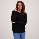 Je m'appelle Tops Zwart / XS Sweater Organic | Zwart