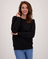 Je m'appelle Tops Sweater Organic | Zwart