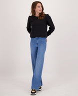 Je m'appelle Tops Sweater Organic | Zwart