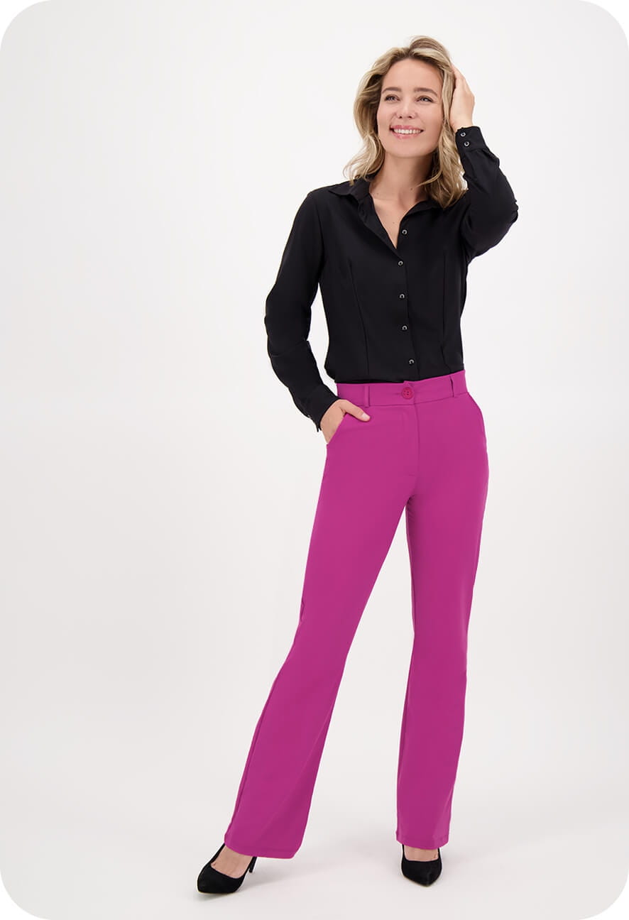 Je m'appelle Broeken Pant Flare Vienna Travel | Very Berry
