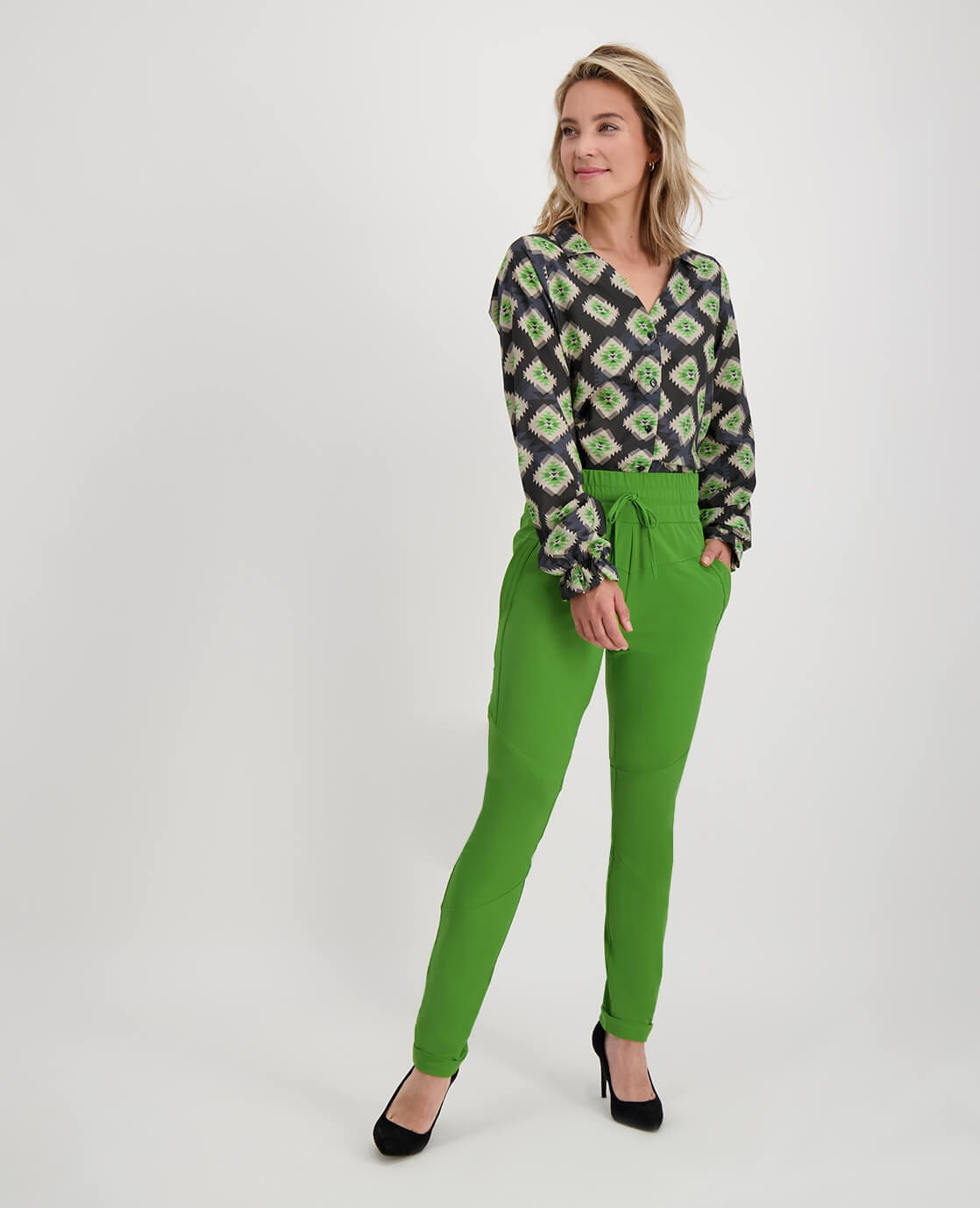 Je m'appelle Broeken Pant Ambre Travel | Salted Lime