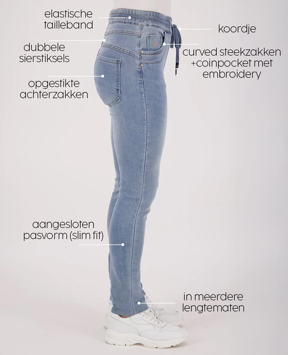 Je m'appelle Broeken Pant Celine Jogg Denim | Light Blue Denim
