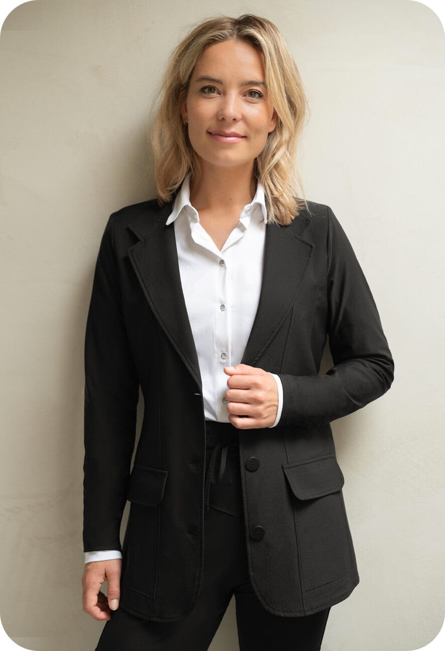 Je m'appelle Jassen Zwart / XS Blazer Charmante Travel | Zwart