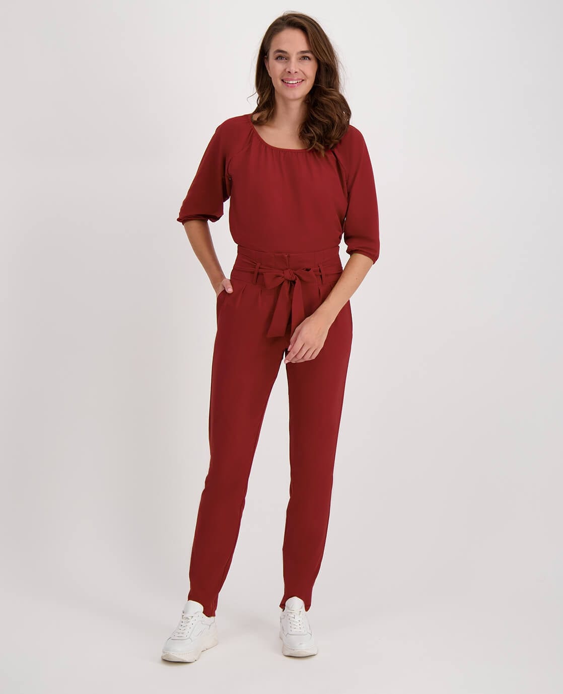 Je m'appelle Broeken Pant Audrey Travel | Ruby Red