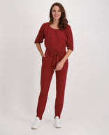 Je m'appelle Broeken Pant Audrey Travel | Ruby Red