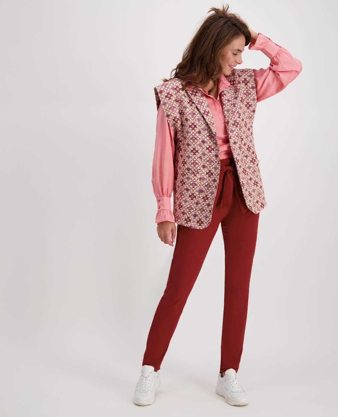 Je m'appelle Broeken Pant Audrey Travel | Ruby Red