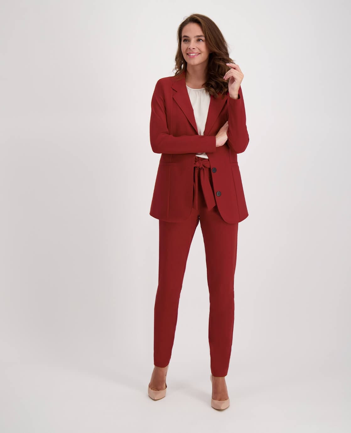 Je m'appelle Broeken Pant Audrey Travel | Ruby Red