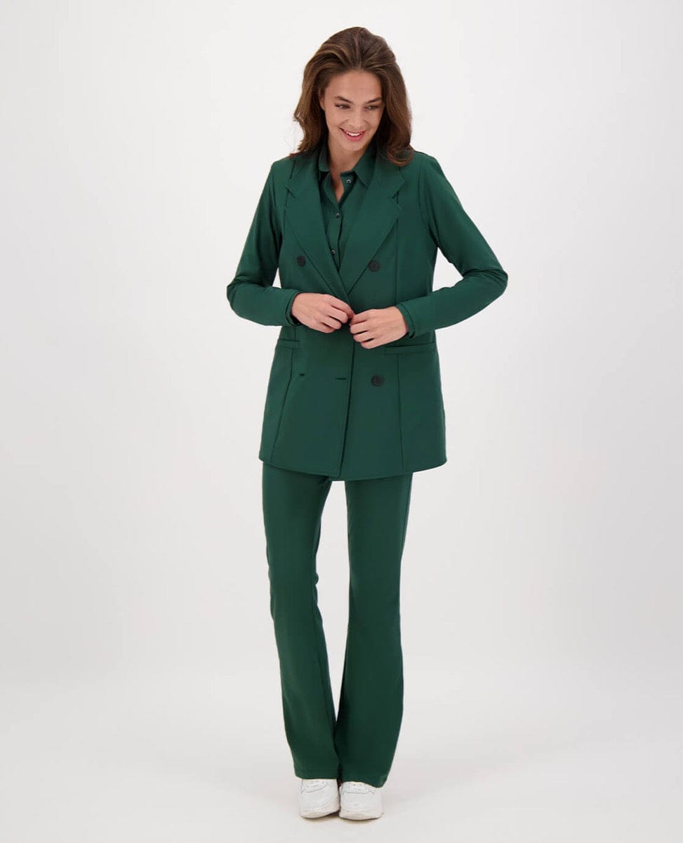 Je m'appelle Jassen Blazer Double-Breasted Travel | Bottle Green