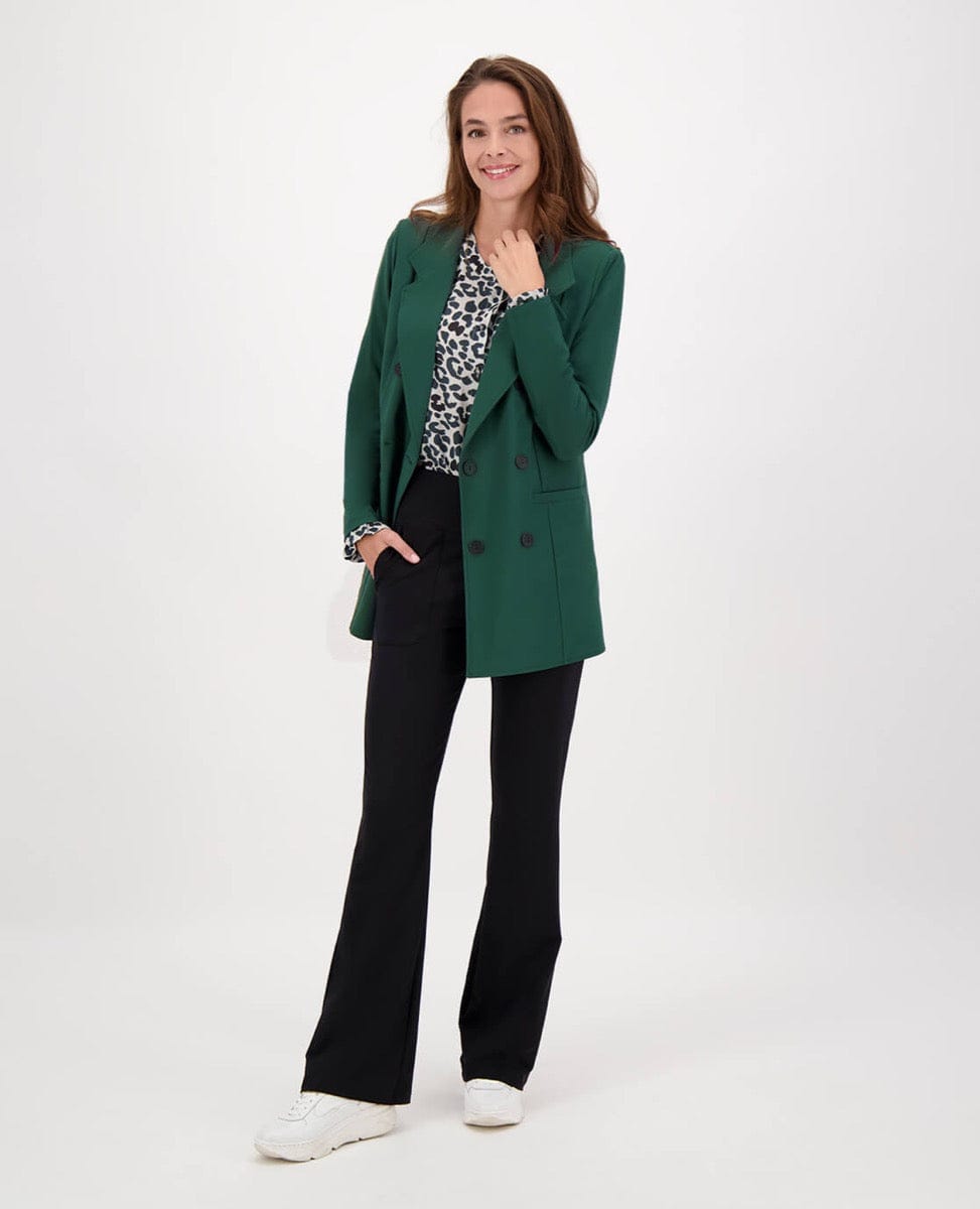 Je m'appelle Jassen Blazer Double-Breasted Travel | Bottle Green