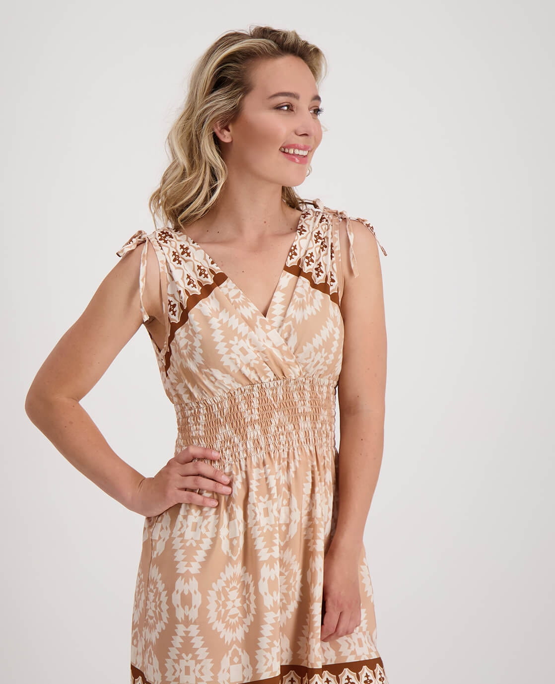 Je m'appelle Jurken Robe Lynn | Camel/Ecru