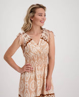 Je m'appelle Jurken Robe Lynn | Camel/Ecru
