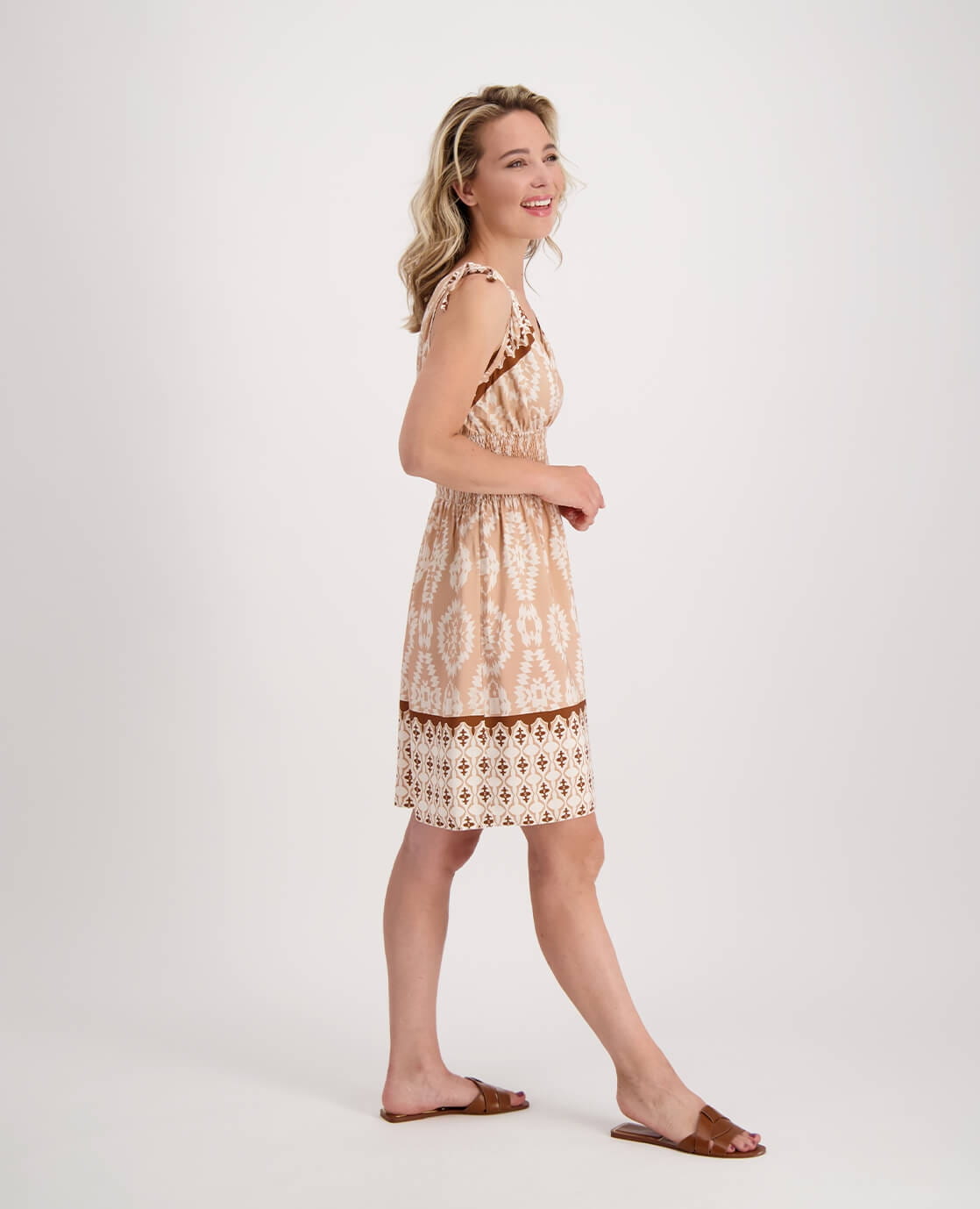Je m'appelle Jurken Robe Lynn | Camel/Ecru