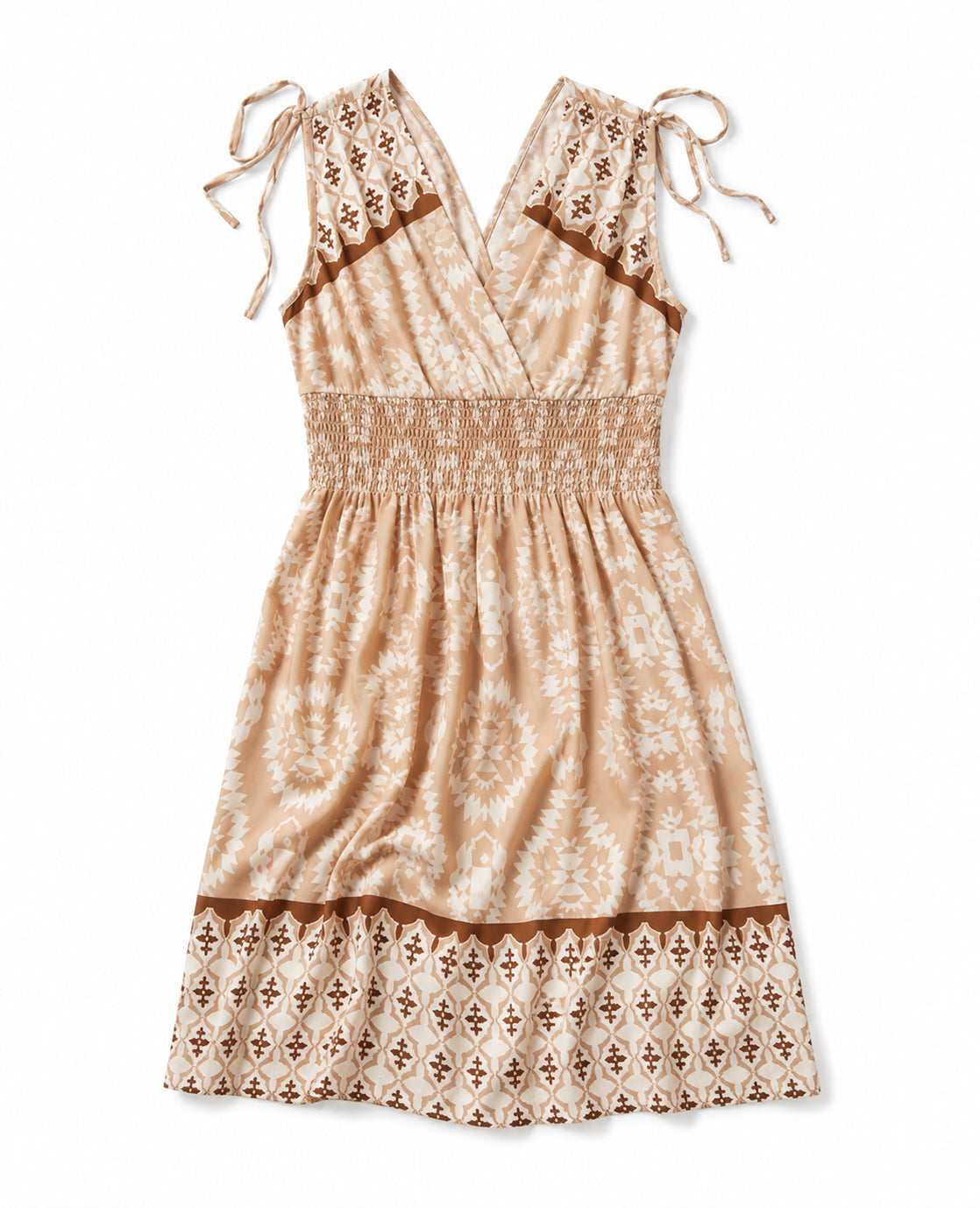 Robe Lynn | Camel/Ecru