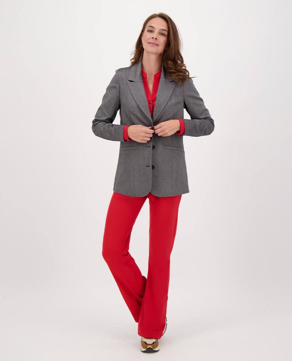 Je m'appelle Jassen Blazer Élégant | Grey Mêlee