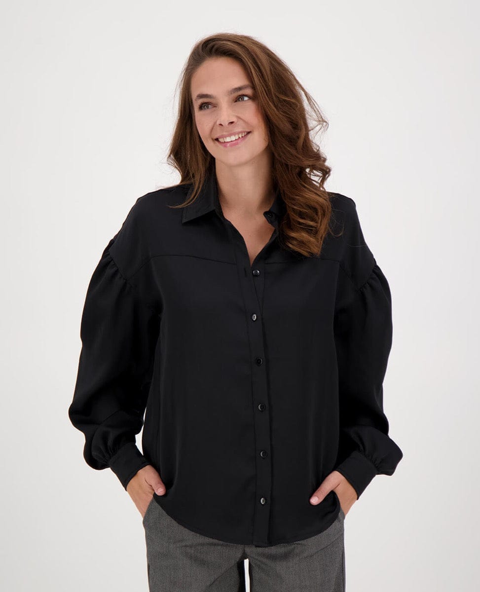 Je m'appelle Tops Zwart / XS Blouse Lavera | Zwart