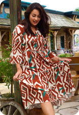 Je m'appelle Jurken Terra/Green / S/M Robe St. Tropez | Terra/Green
