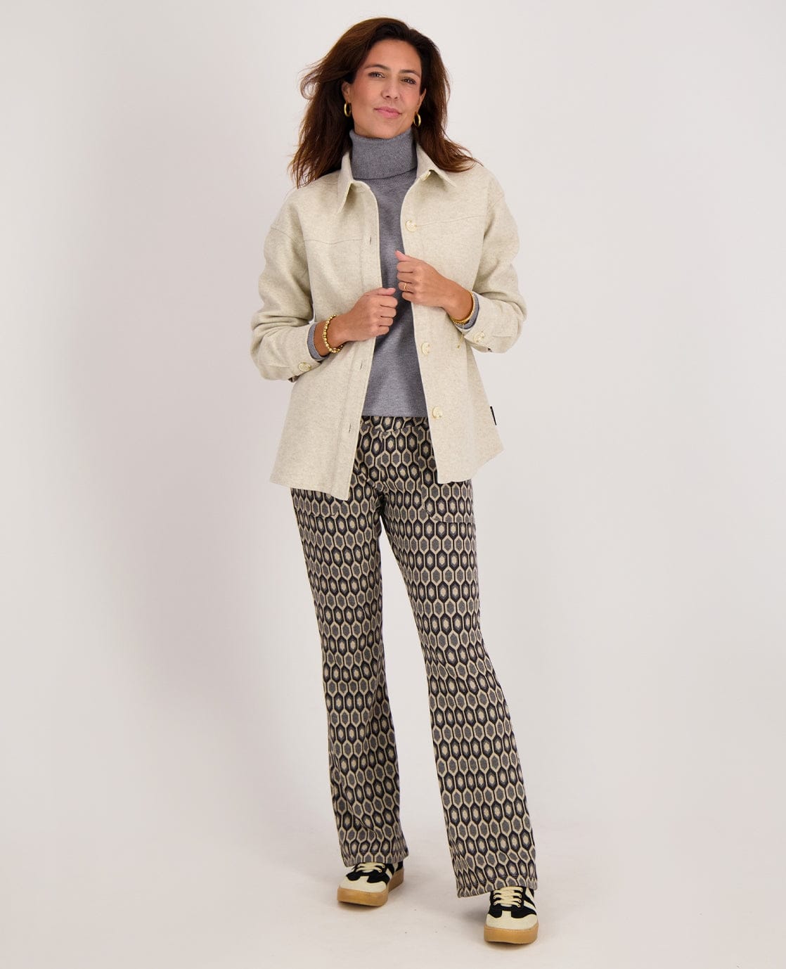 Je m'appelle Jassen Blousejacket Jany | Ecru Melange