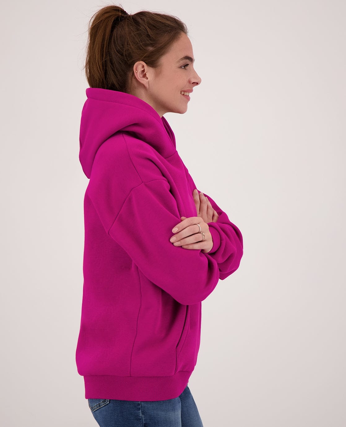 Je m'appelle Tops Hoodie Organic | Dark Berry