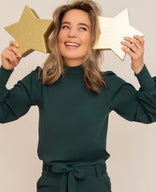 Je m'appelle Tops Top Joy Travel Brushed | Bottle Green