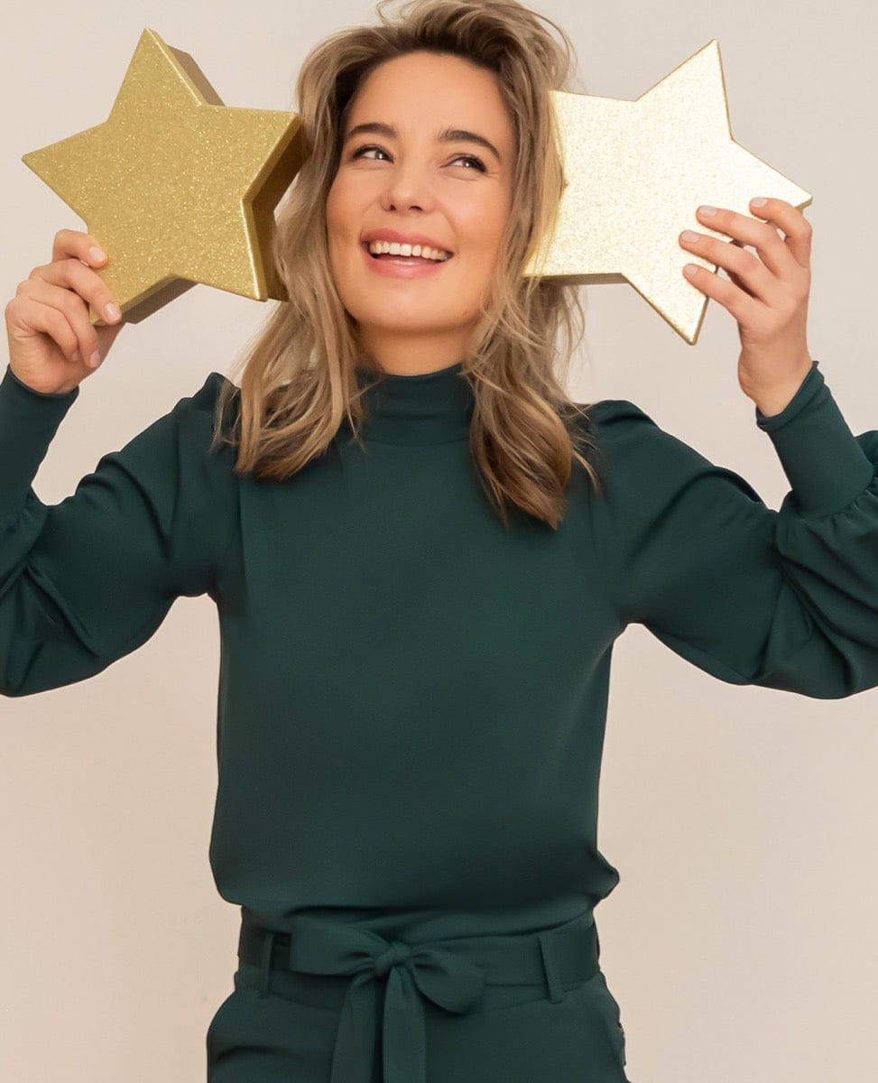 Je m'appelle Tops Top Joy Travel Brushed | Bottle Green