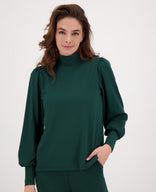Je m'appelle Tops Top Joy Travel Brushed | Bottle Green