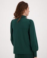 Je m'appelle Tops Top Joy Travel Brushed | Bottle Green