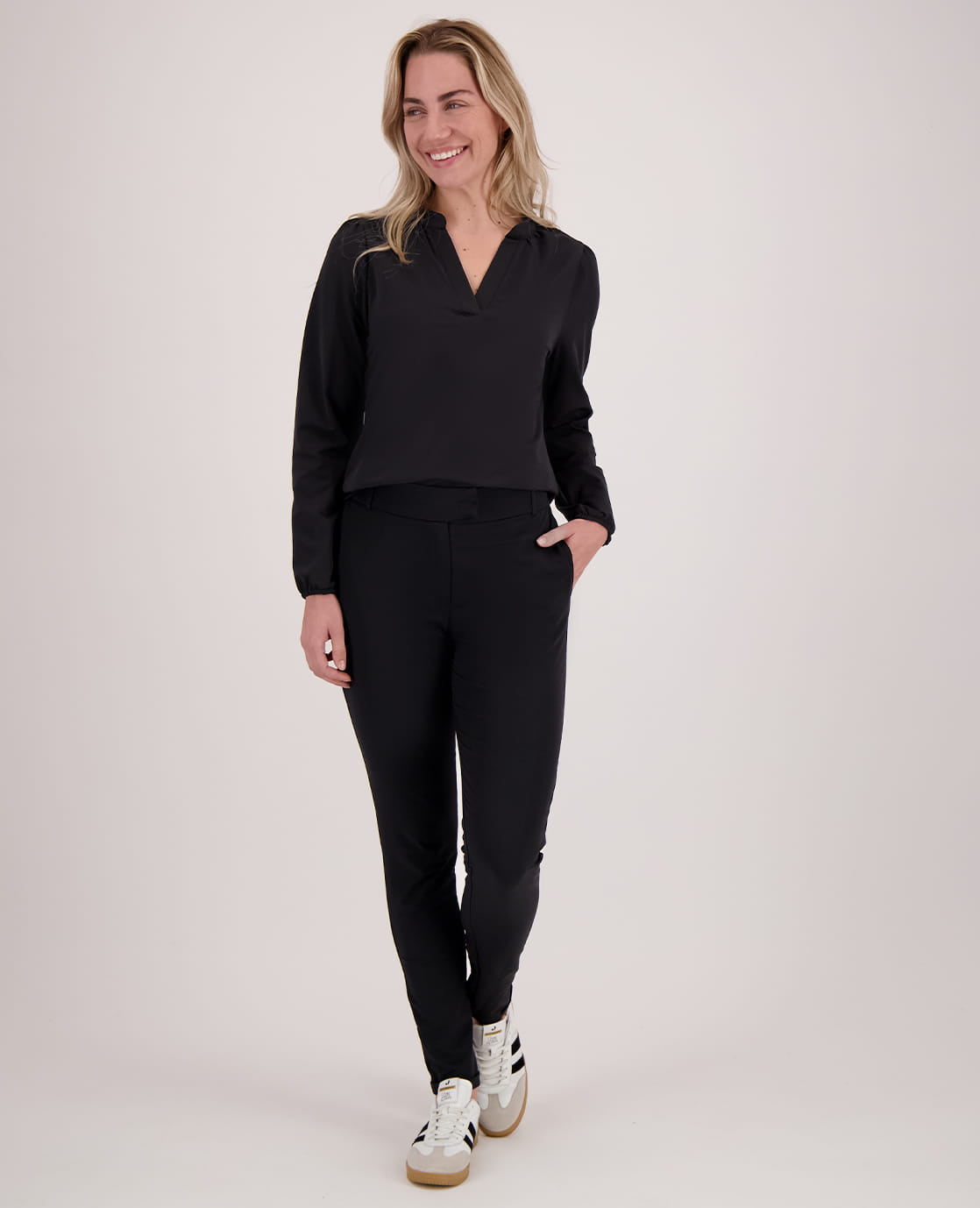 Je m'appelle Broeken Zwart / XS / (30'') Pant Chino Travel ++ | Zwart