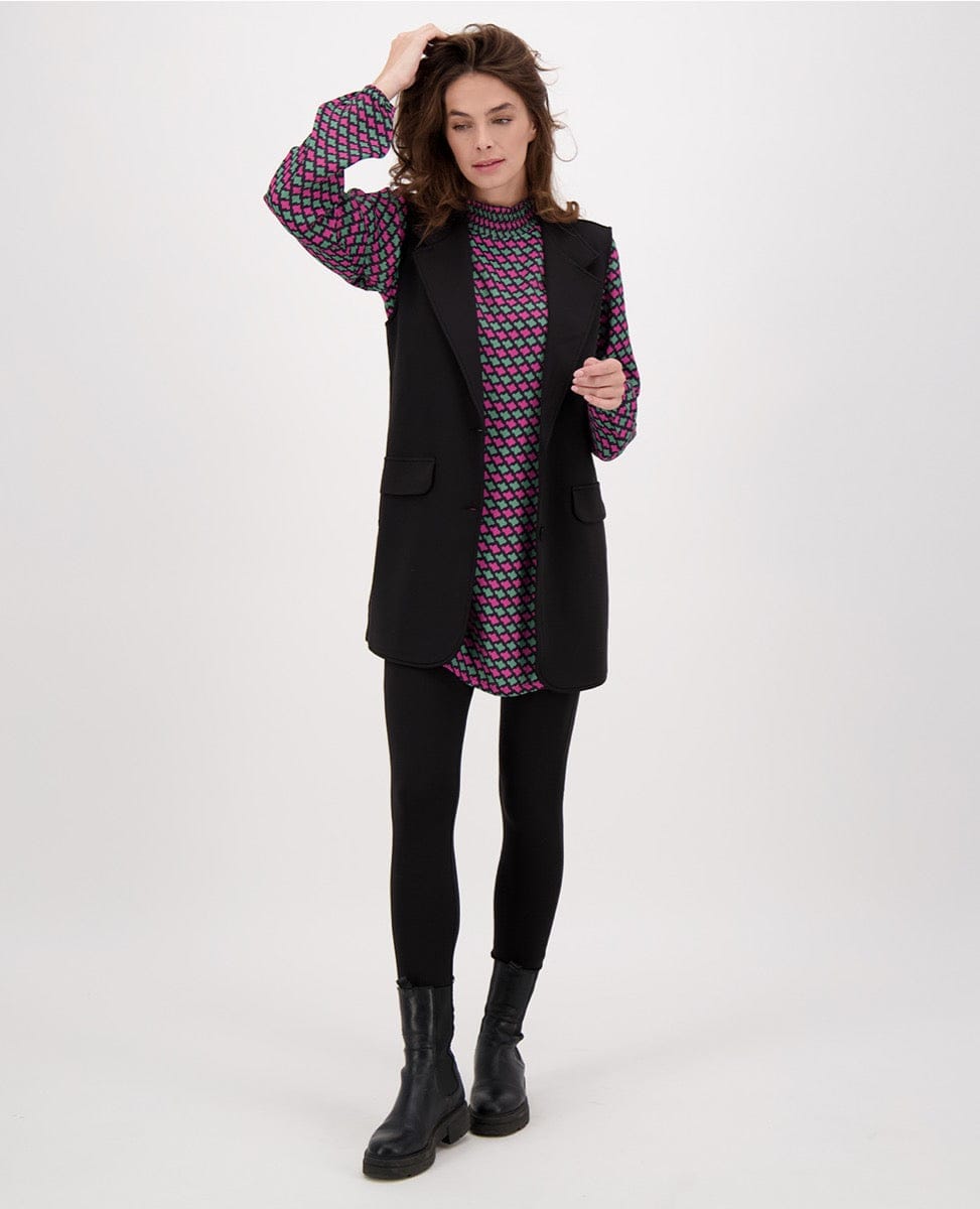 Je m'appelle Tops Gilet Travel Brushed | Zwart