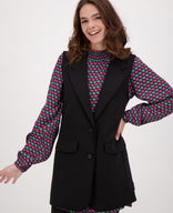 Je m'appelle Tops Gilet Travel Brushed | Zwart