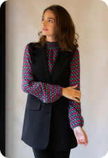 Je m'appelle Tops Gilet Travel Brushed | Zwart