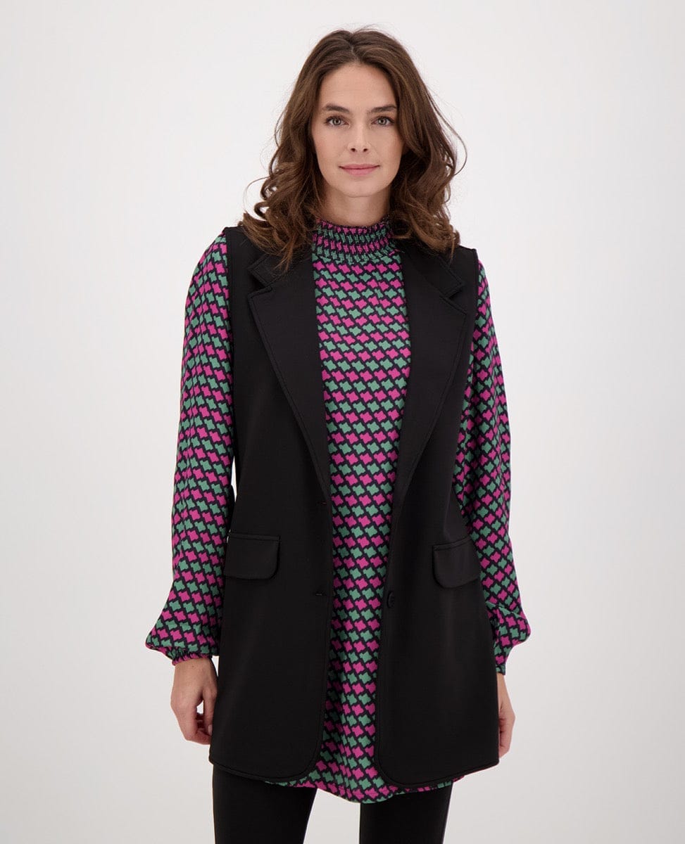 Je m'appelle Tops Gilet Travel Brushed | Zwart