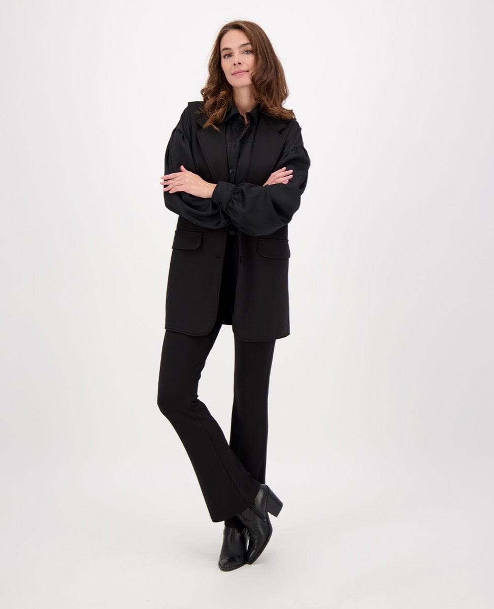 Je m'appelle Tops Gilet Travel Brushed | Zwart