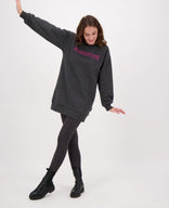 Je m'appelle Tops Tunic Sweater Brushed | Winter Grey Melange