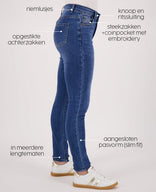 Je m'appelle Broeken Pant Luna Superstretch Denim | Dark Blue Denim