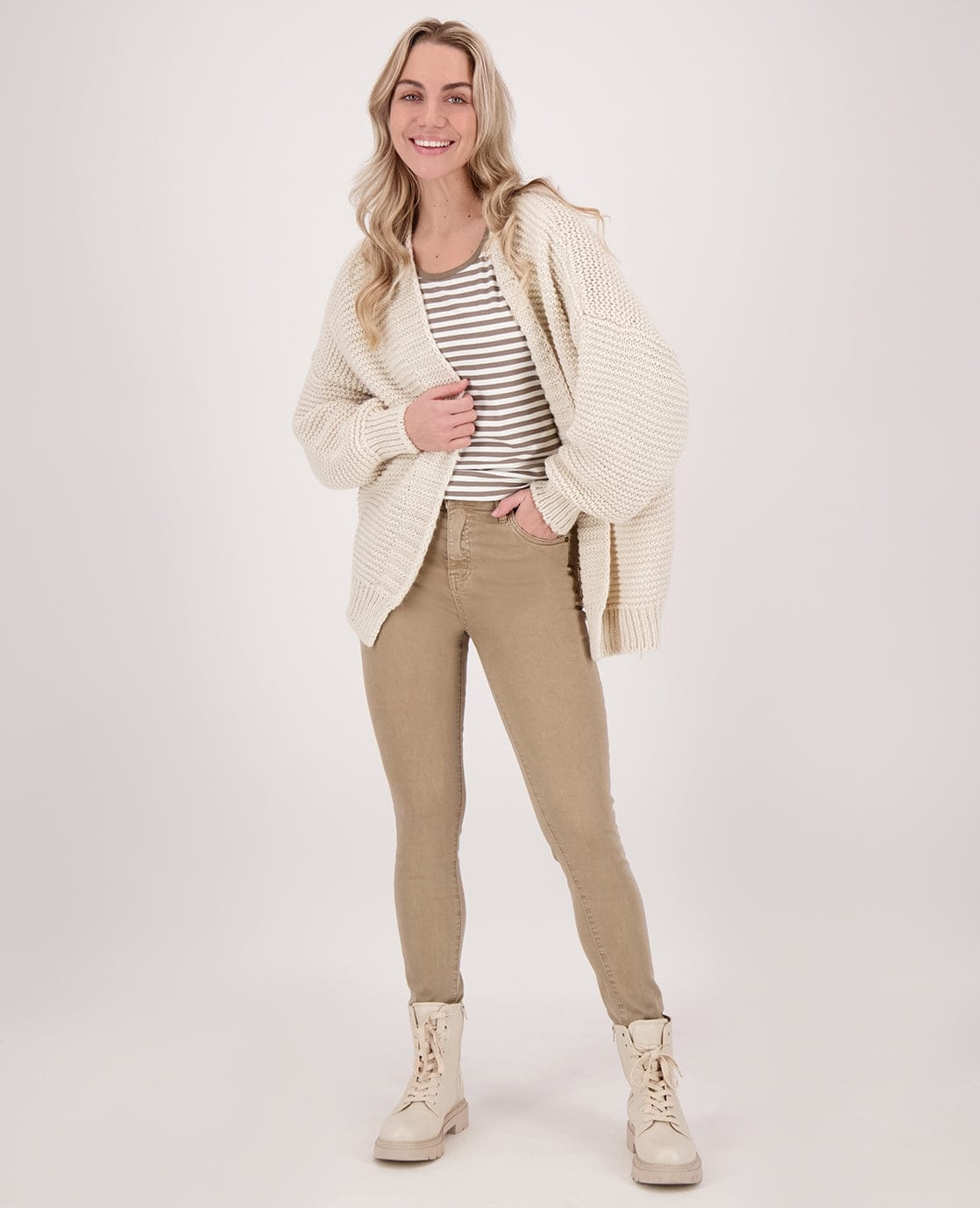 Je m'appelle Broeken Taupe / XS / (30'') Pant Luna Superstretch Denim | Taupe