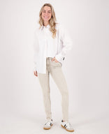 Je m'appelle Broeken Greige / XS / Short Pant Luna Superstretch Denim | Greige