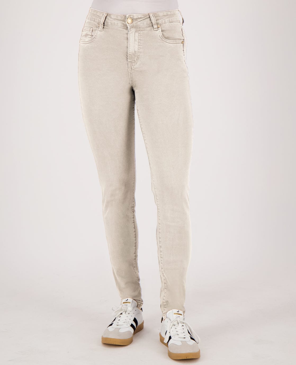 Je m'appelle Broeken Pant Luna Superstretch Denim | Greige