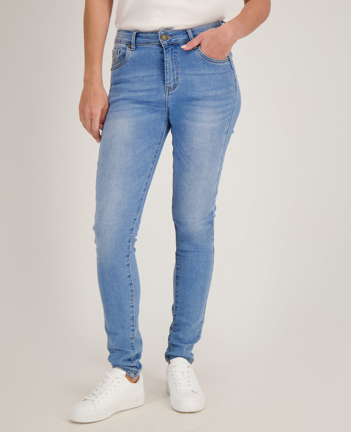 Je m'appelle Broeken Pant Luna Superstretch Denim | Light Blue Denim