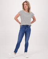 Je m'appelle Broeken Pant Luna Superstretch Denim | Dark Blue Denim