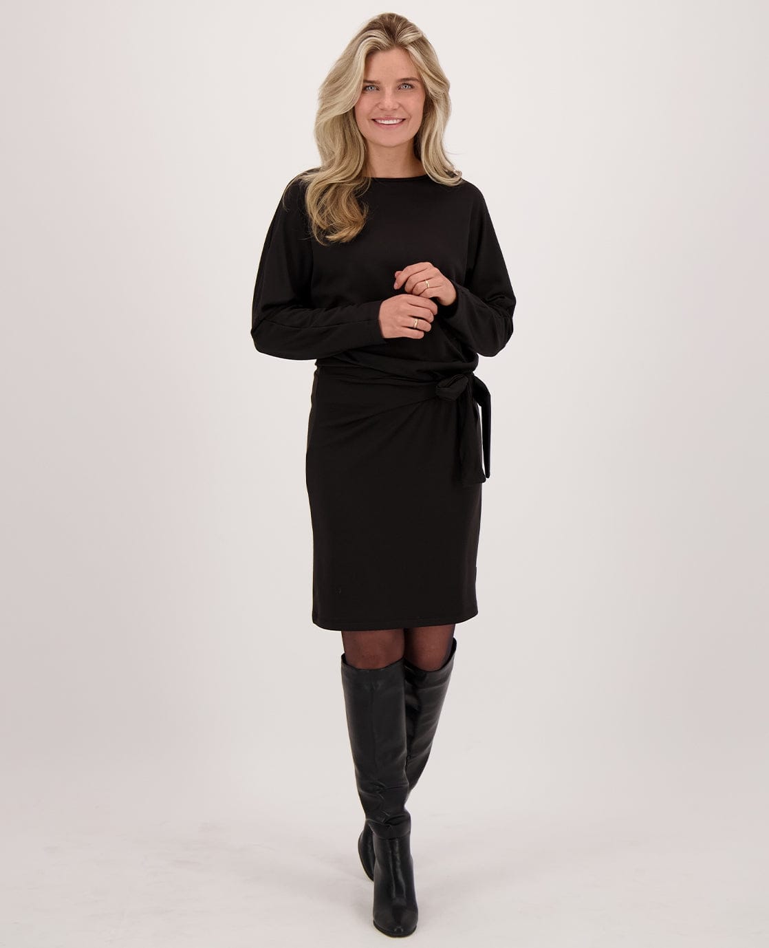 Je m'appelle Jurken Robe Joy Travel Brushed | Zwart