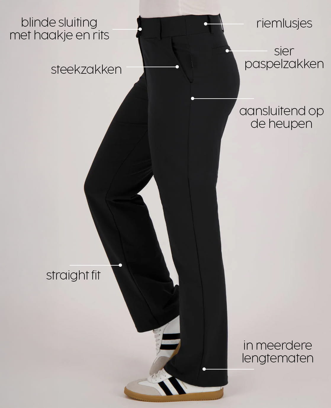 Je m'appelle Broeken Pant Jasmin Travel +++ | Zwart
