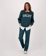 Je m'appelle Broeken Peacock Green / XS / Short Pant Straight Satin | Peacock Green