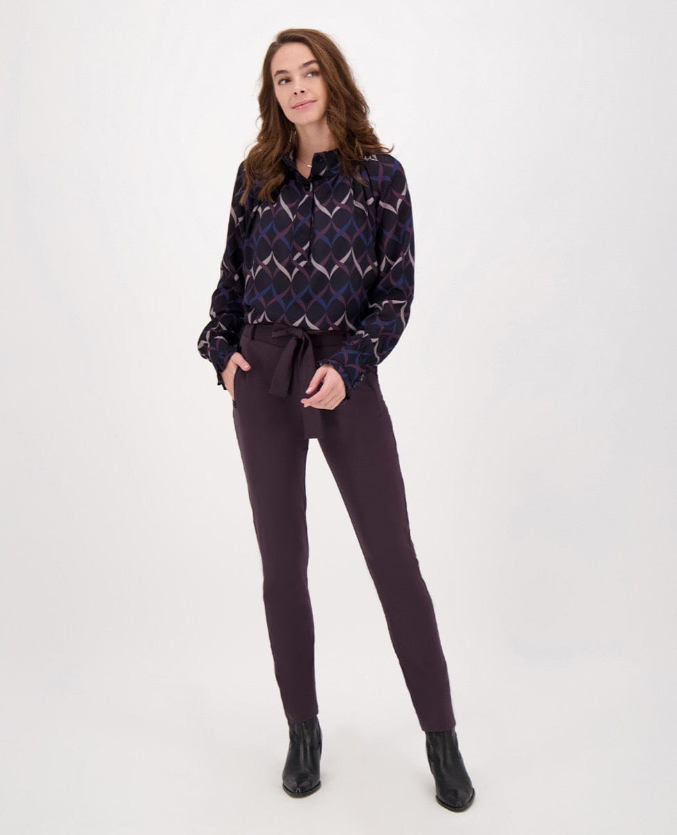 Je m'appelle Broeken Pant Fancy Zipper Travel +++ | Perfect Purple