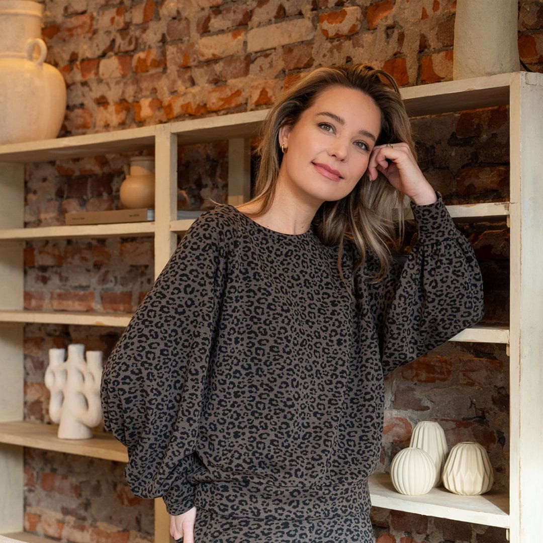 Je m'appelle Tops Top Jade | Dark Taupe/Black