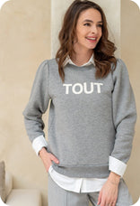 Je m'appelle Tops Sweater Tout | Light Grey Melange