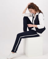 Je m'appelle Broeken Pant Easy | Donkerblauw/Wit