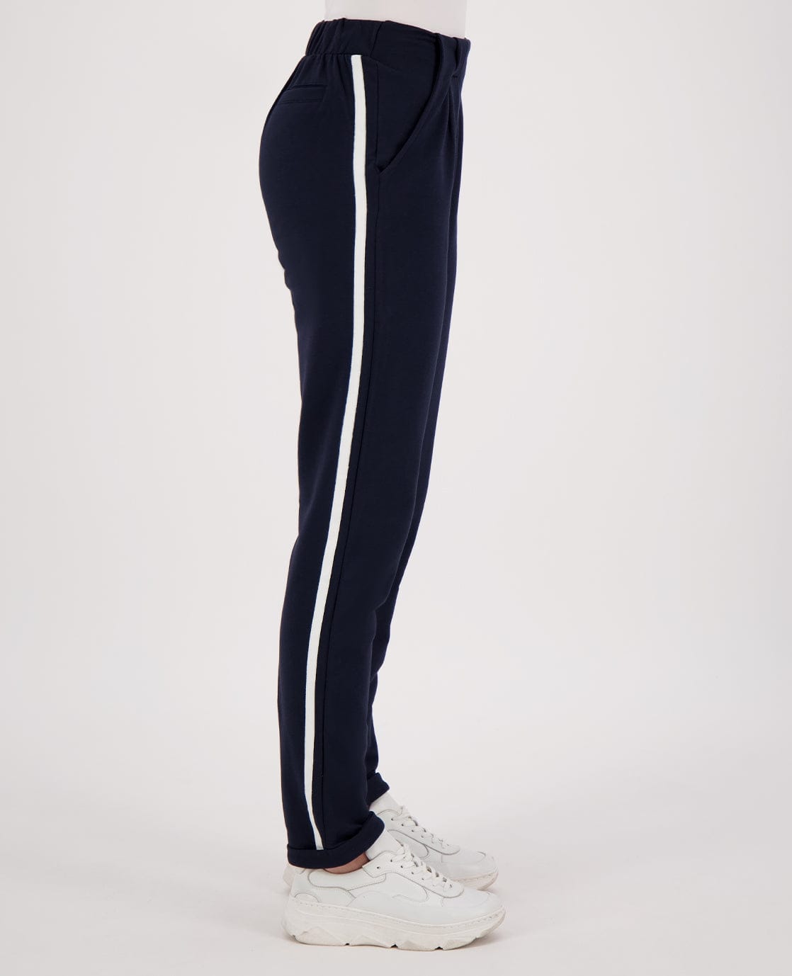 Je m'appelle Broeken Pant Easy | Donkerblauw/Wit