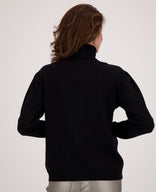 Je m'appelle Tops Pull Colle | Zwart